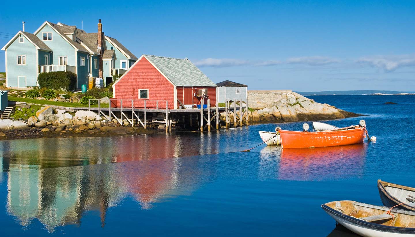 Nova Scotia - Fisherman's house and boats.