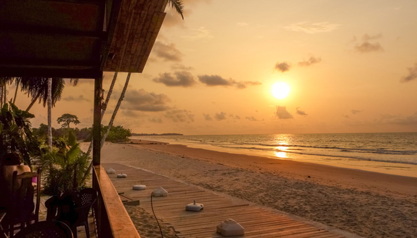 Äquatorialguinea - Bome beach sunset