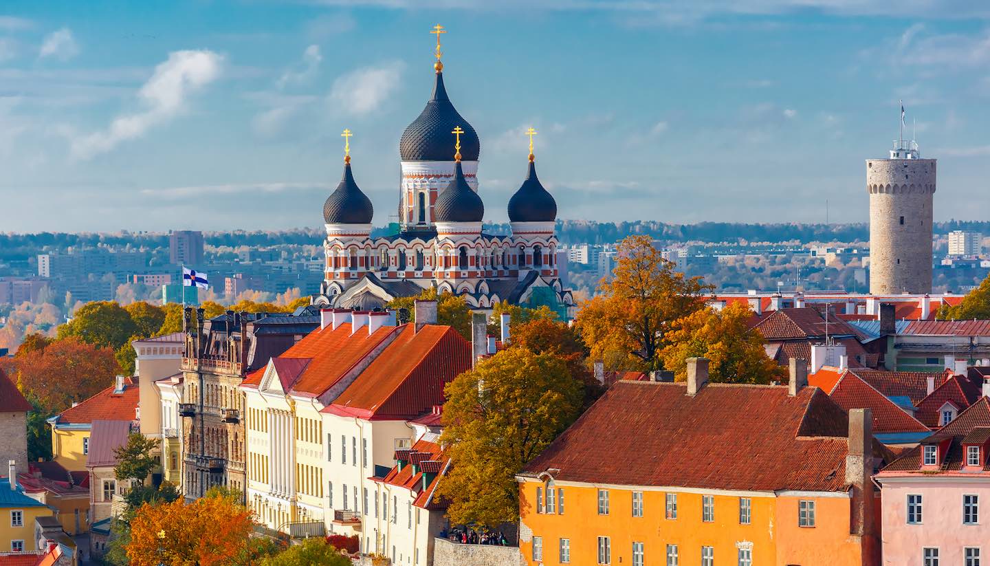 Tallinn - Aerial view old town, Tallinn, Estonia