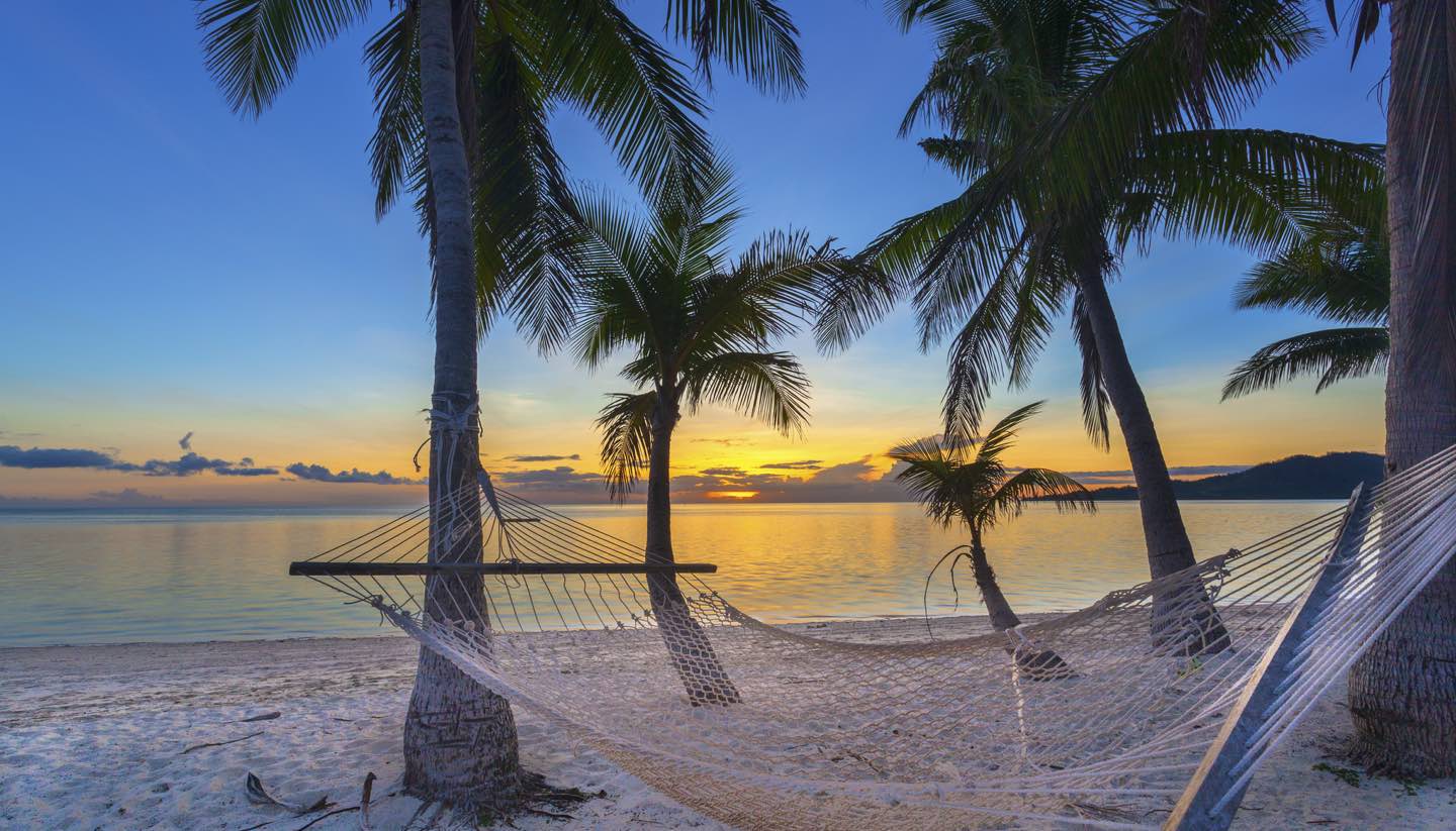 Fidschi - Sunset on beach