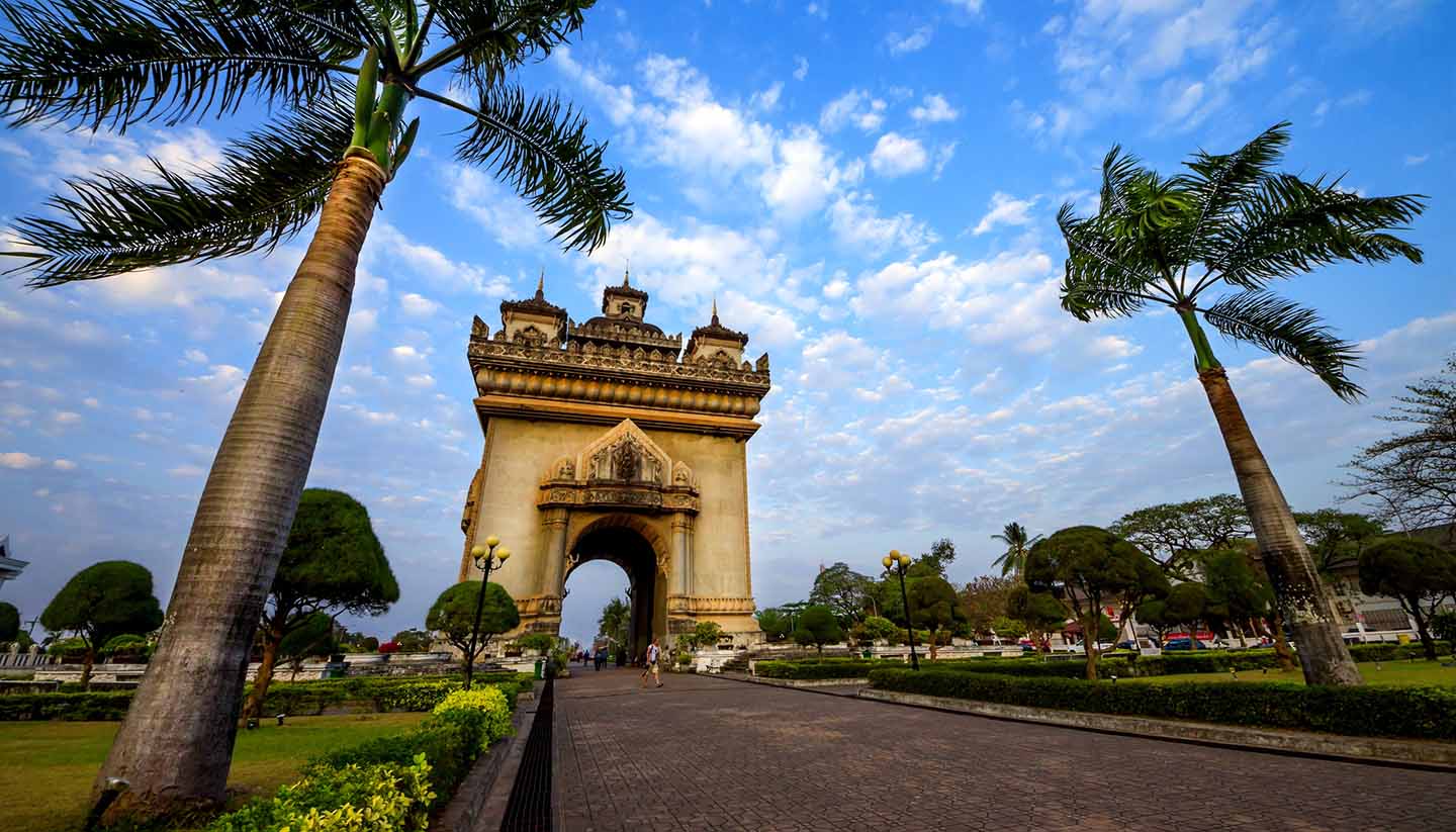 Laos - Patuxai arch monument in Vientiane