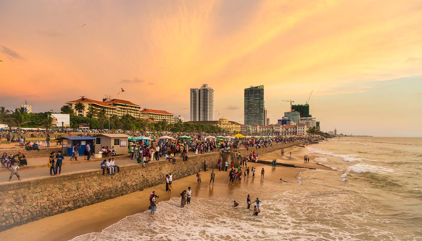 Sri Lanka - Colombo seafront at sunset