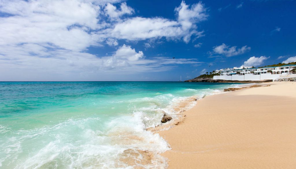 St. Maarten - Cupecoy beach on St Martin Caribbean