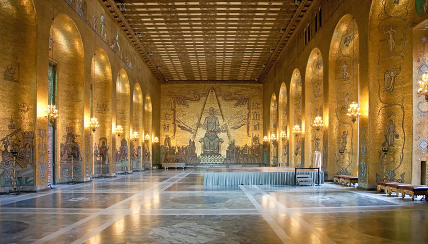 Stockholm - Town hall. Gold hall