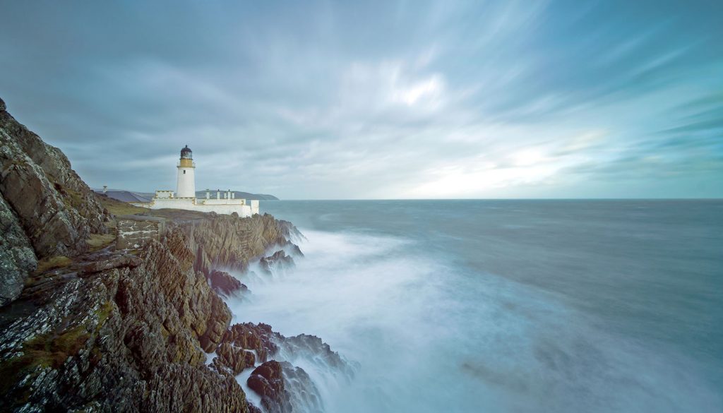 Isle of Man - Long Exposure Storm Sea Lighthouse Cliffs