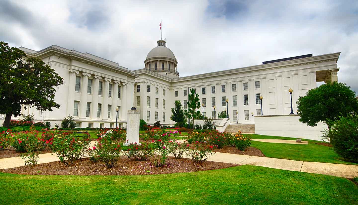 Alabama - View of state capitol in Montgomery, Alabama