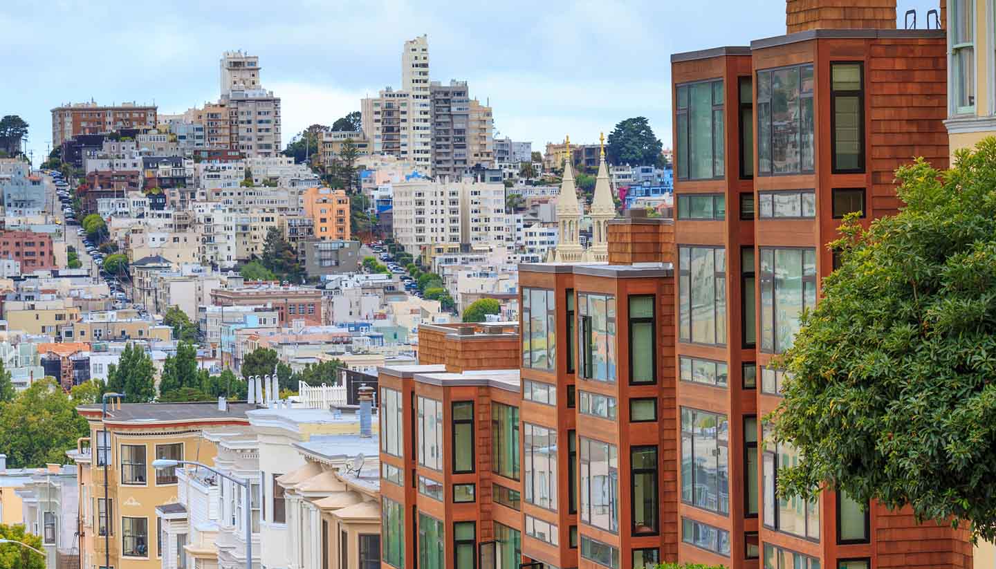 San Francisco - Typical San Francisco Neighborhood, California