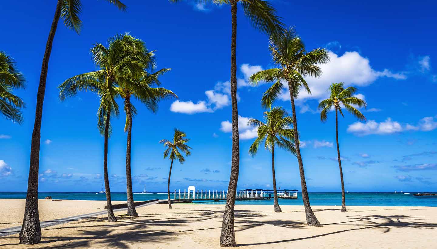 Hawaii - Fort DeRussy Beach Park in Waikiki, Honolulu