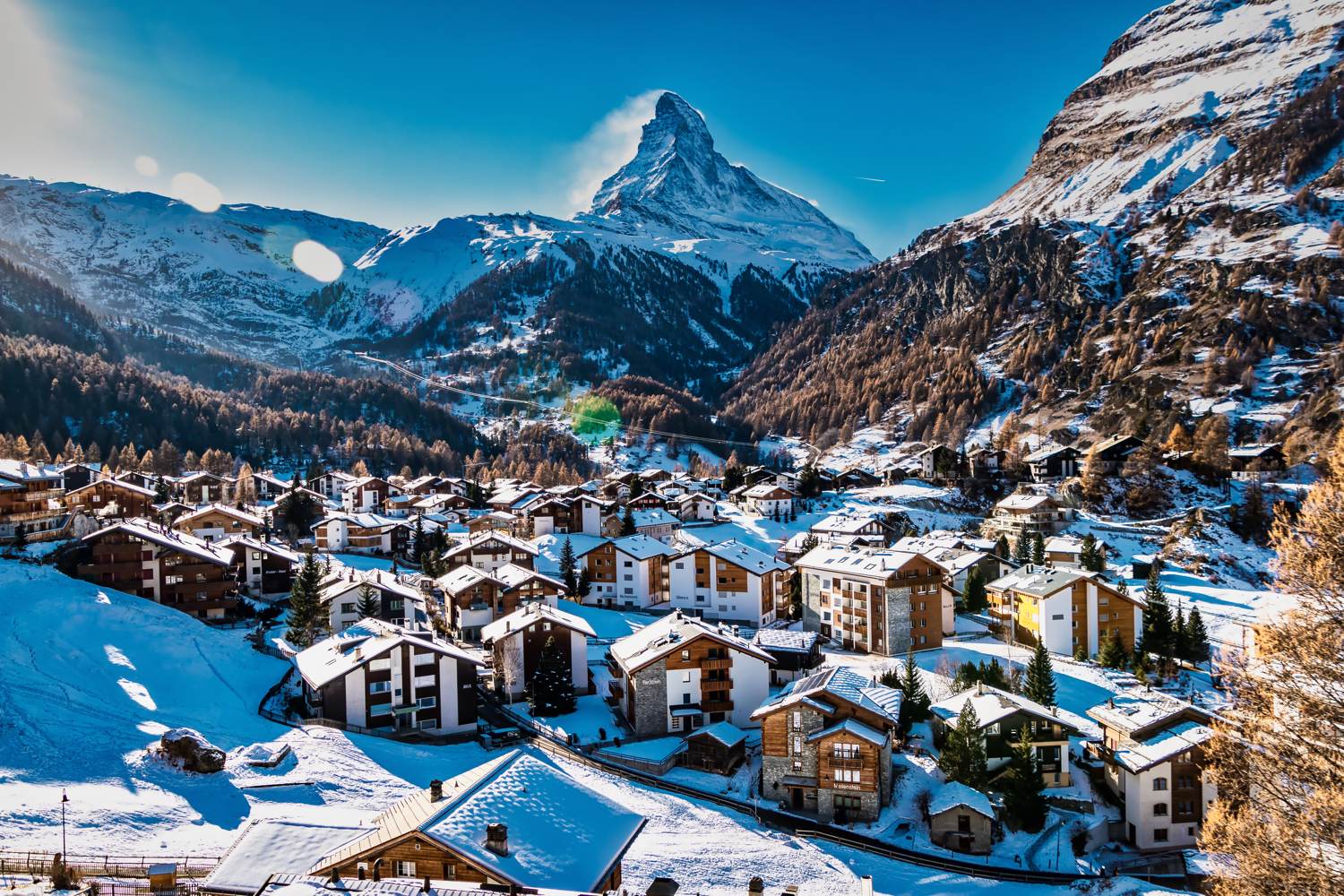 Aussicht mit dem Matterhorn im Hintergrund