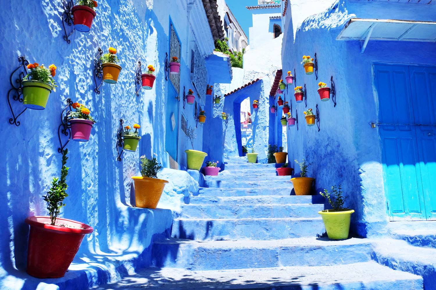 Traditionelle marokkanische Architektur in Chefchaouen