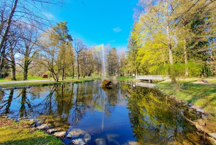 Ein Park in Bad Wörishofen