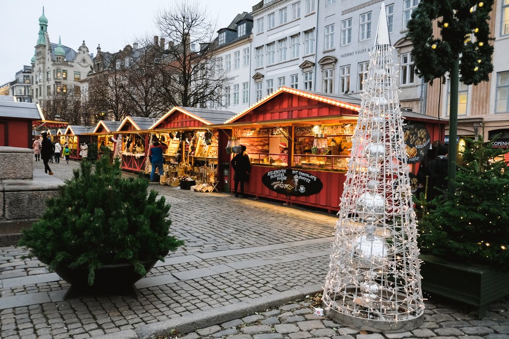 Ein Weihnachtsmarkt in Kopenhagen