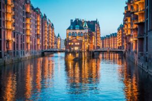 Die berühmte Speicherstadt in Hamburg